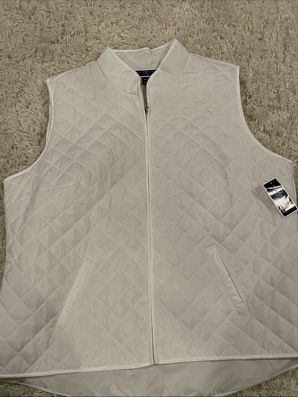 Karen Scoot Sports Collection:  Winter White Quilted Sports Vest